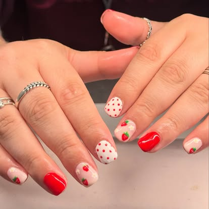 Strawberry nail art